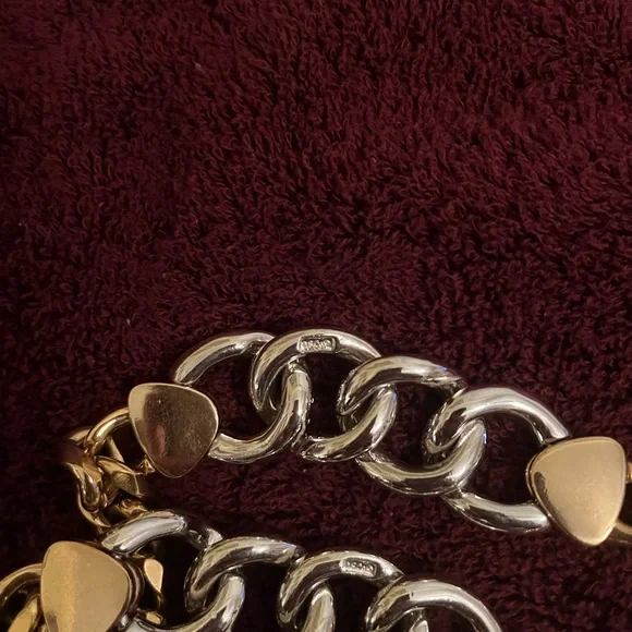 EUVC Signed DSC (Daniel Swarovski Co.) Couture Gold Plated & CZ Heavy Necklace. - Picture 5 of 6